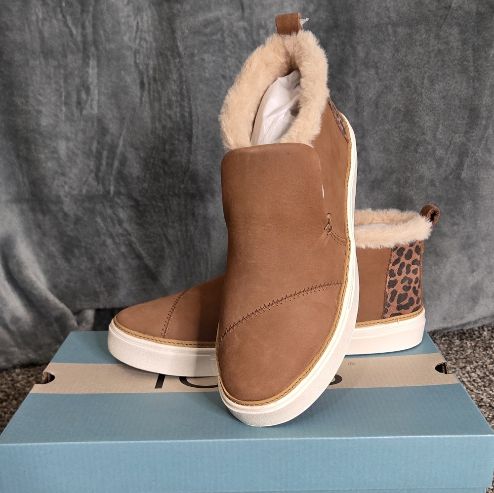 Toms Brown and Leopard Men's Sneakers